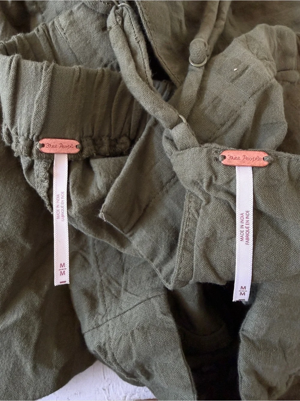 Free People Tulip Sets Olive Green Size M